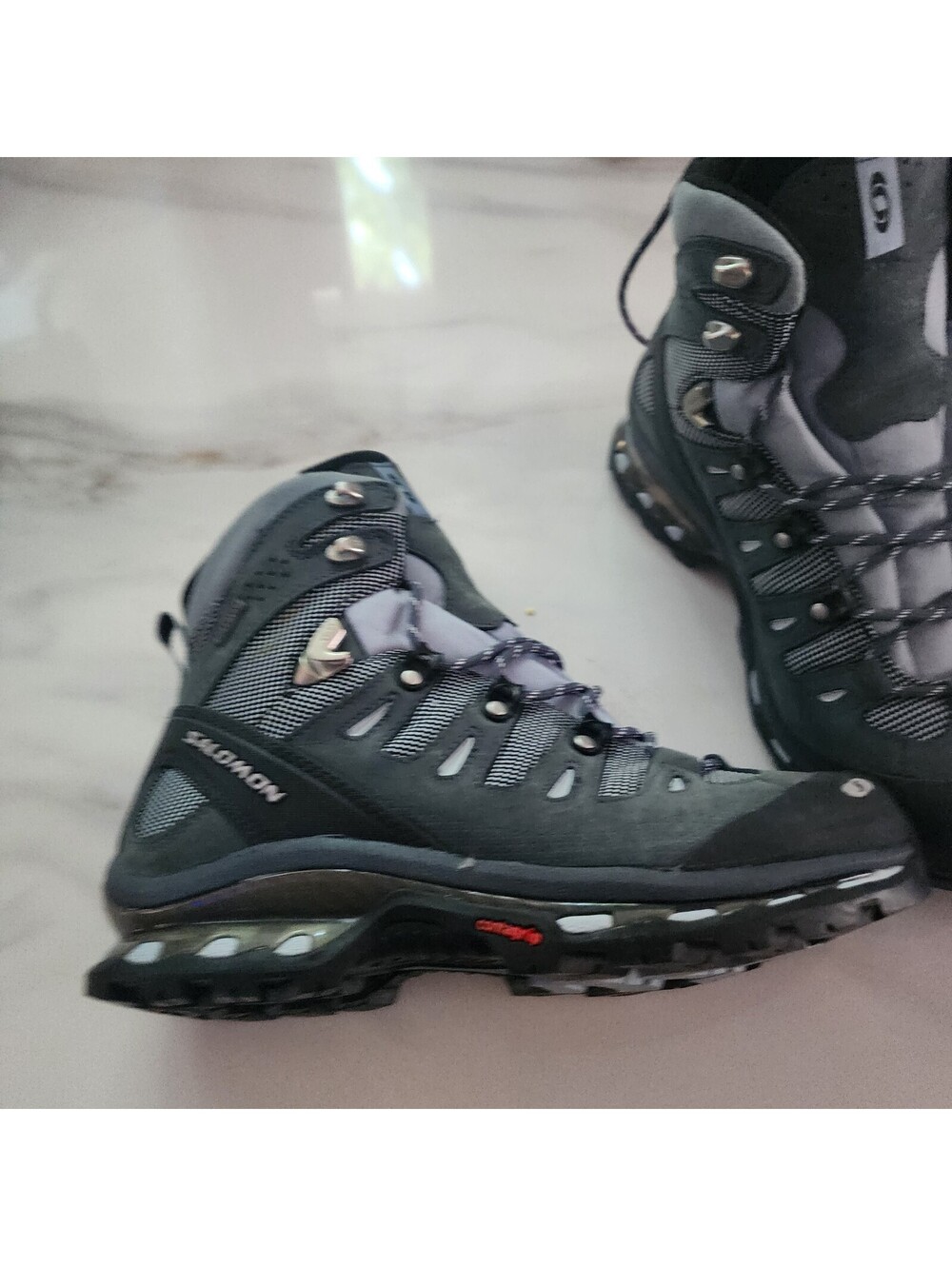 Salomon Women’s Mid-Top Hiking Trail Shoes Gray Black Size 7.5 New No Box
